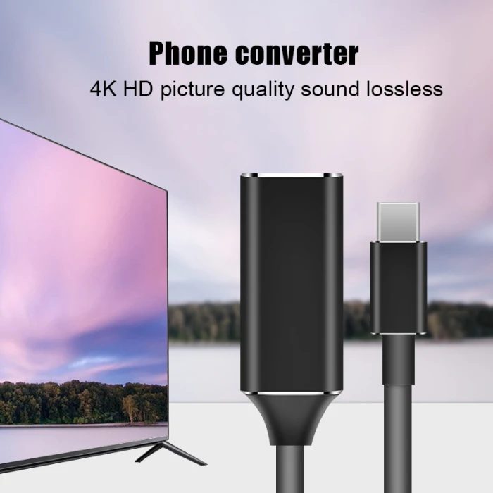 Тип-c к HDMI HD ТВ адаптер 4K конвертер портативный для ПК ноутбук планшет мобильный телефон VDX99