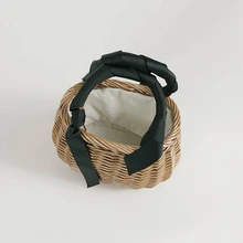 Винтажные художественные эллиптические тканые сумки ручной работы плетеные сумки ретро летние женские соломенные пляжные сумки BS88