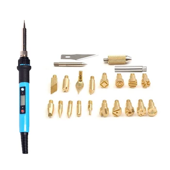 

TP-938-22 22Pcs LCD Digital Display 110V/220V Soldering Iron Set 80W Adjustable Temp Soldering Pyrography