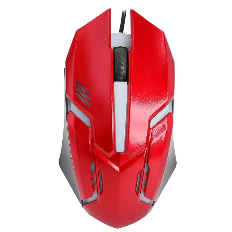 Красный X7 USB Проводная мышь 1200 dpi светодиодный оптическая эргономичная игровая мышь 3 кнопки компьютерные геймерские мыши с подсветкой для ноутбуков - Цвет: Красный