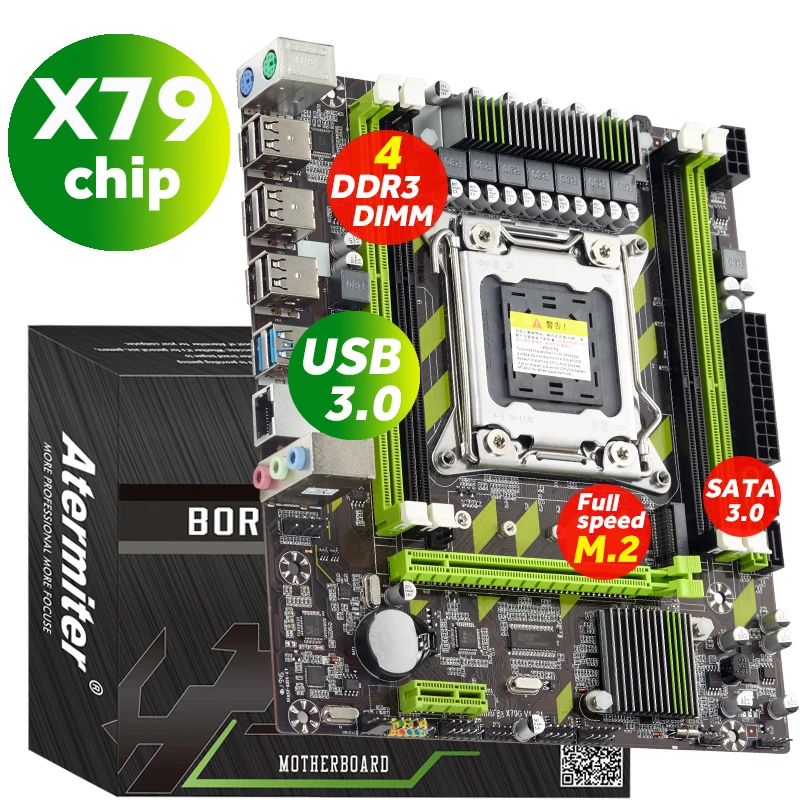 X79 G материнская плата LGA 2011 USB3.0 SATA3 поддержка памяти REG ECC и процессор Xeon E5 4XDDR3 PCI E NVME