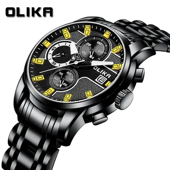 

Top Brand Luxury Luminous hands Men's Watch 30m Waterproof Date Clock Male Sports Chronograph Watches Men Quartz Wrist Watch