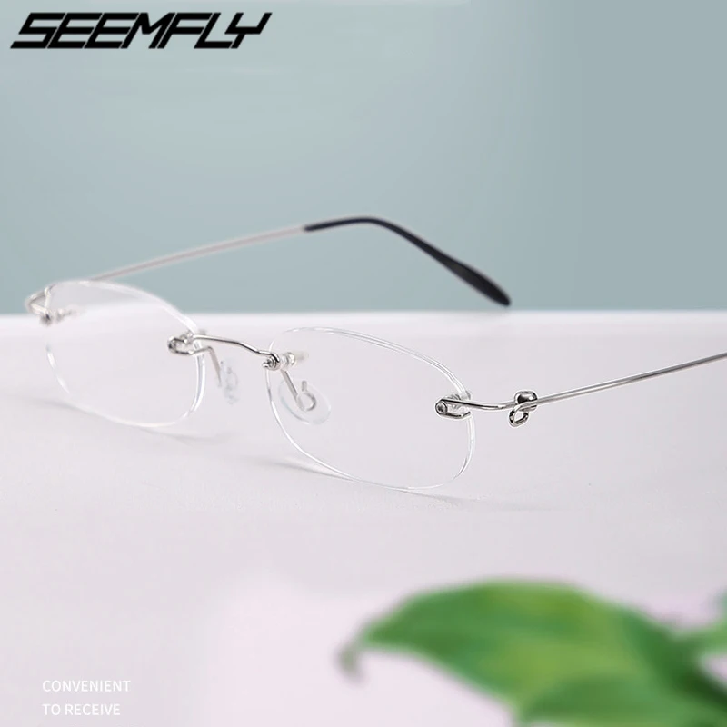 Seemfly, ультралегкие очки без оправы для чтения, для женщин и мужчин, бизнес, смола, прозрачные линзы, компьютерная Пресбиопия, Reader, увеличительные очки, Новинка