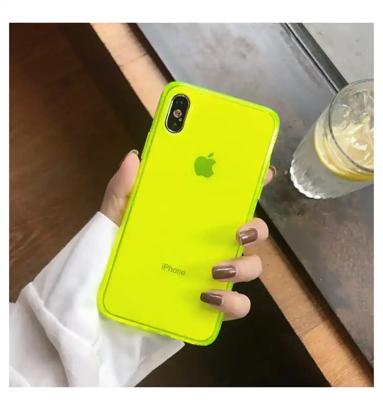 Mode Jaune Fluo Coque De Téléphone Pour Iphone 11 Pro Max Xr