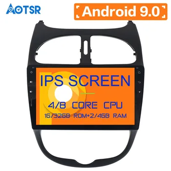 

Aotsr HD 1024X600 1 din 9inch 4 Core Android 9.0 Car DVD Player for Peugeot 206 Auto GPS Navigation Radio Multimedia CAR BT WIFI