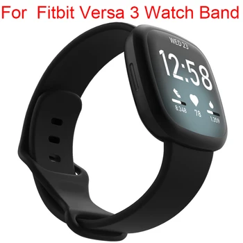 

L/S Wrist Strap For Fitbit Versa 3 Smart Watch Band Silicone Bracelet Sport Replaceable Straps For Fitbit Sense/3 Correa Bands