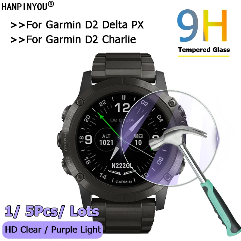 Para Garmin D2 Delta PX / Charlie reloj HD claro/Anti luz púrpura 2 5D  cristal templado Protector Pantalla Protector película  protectora|Protectores de pantalla de teléfono| - AliExpress