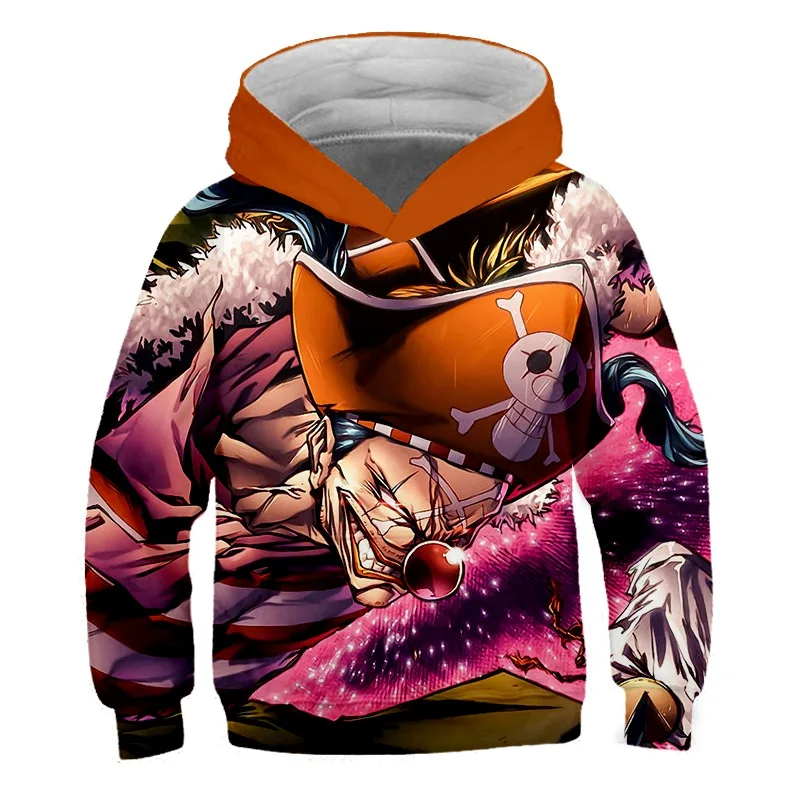 ET12517 Fashion 3D One Piece Anime Hoodies Kids pullovers Hooded Casual Long Sleeve 3D Print Child Hoodies boy/girl Sweatshirts - Цвет: ET12517
