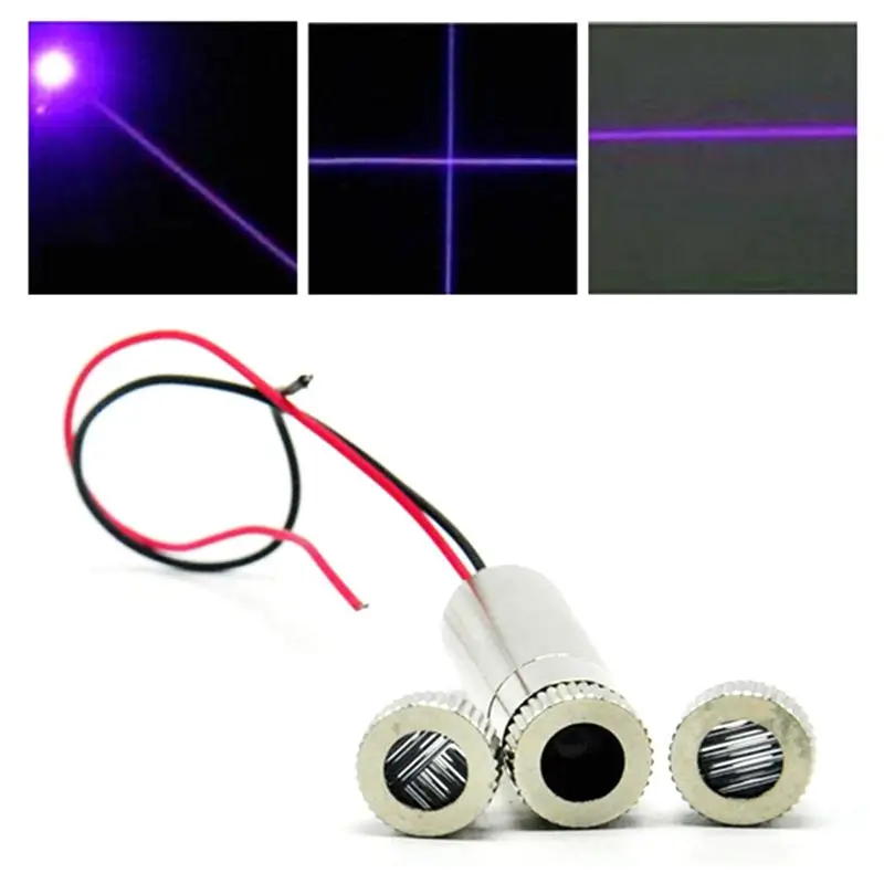 

Focusable 405nm 50mW Violet Blue Laser Diode Module w Dot Line Cross Lens Caps