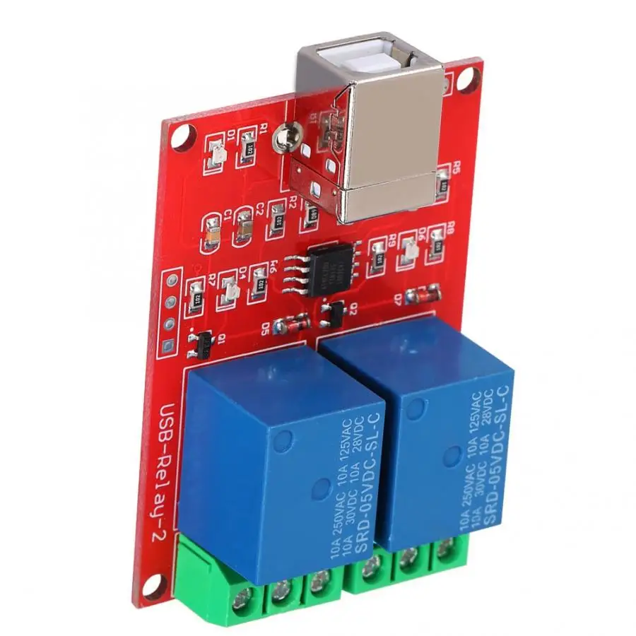 2-Channel 5V Computer USB Smart Switch Controller PC Relay Drive Module Expansion Board Smart Switch Relay