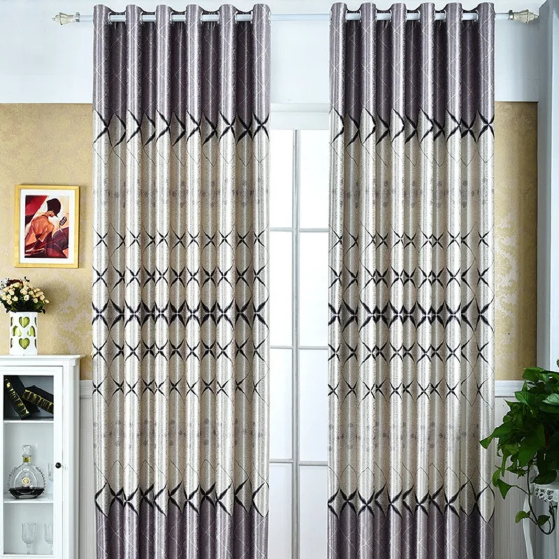 

Blackout Curtains for living room Simplicity Bedroom Coffee Modern Minimalist Style Geometry Solid Color Nordic Drape