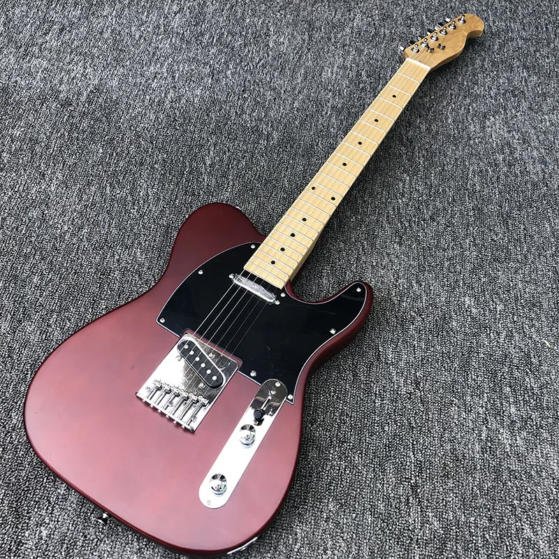 

High quality TL style electric guitar,Maple fingerboard with Wine red matte paint,free shipping!