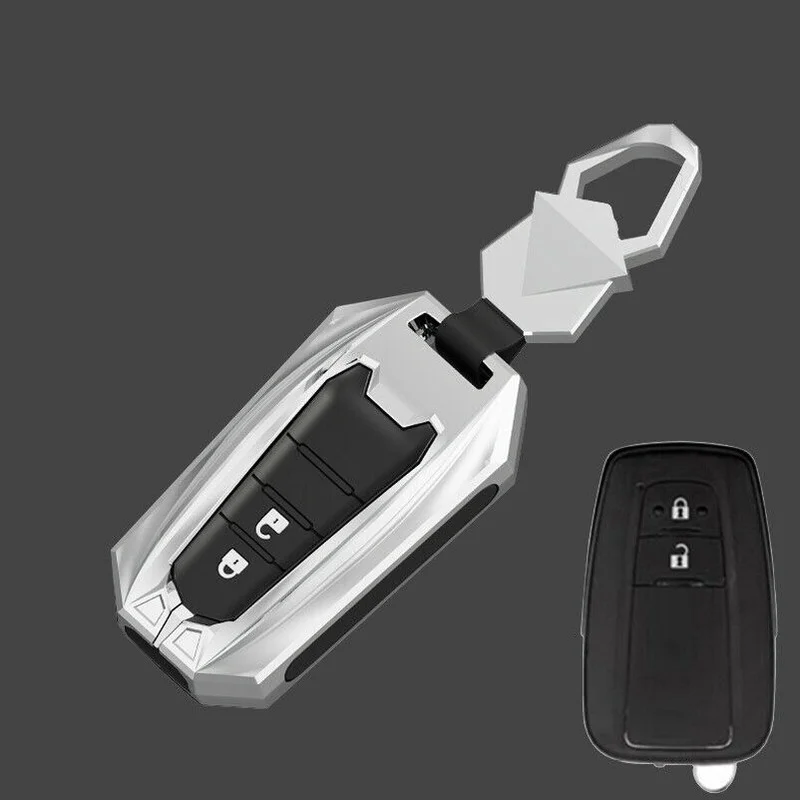 Coperture della copertura della cassa chiave dell'automobile in lega di zinco per Toyota CHR C-HR Prado Prius Camry Corolla RAV4 2017 2018 2019 accessori - H2cd0fc036d304a6aa0276f9c50243adem