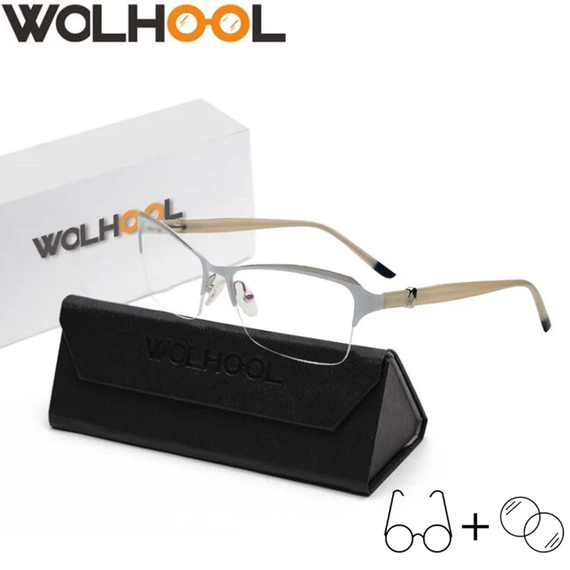 

Alloy Cat Eye Semi-rimless Myopia Man Glasses Retro Men's Prescription Glasses Prescription Glasses Progressive Lunettes Hommes