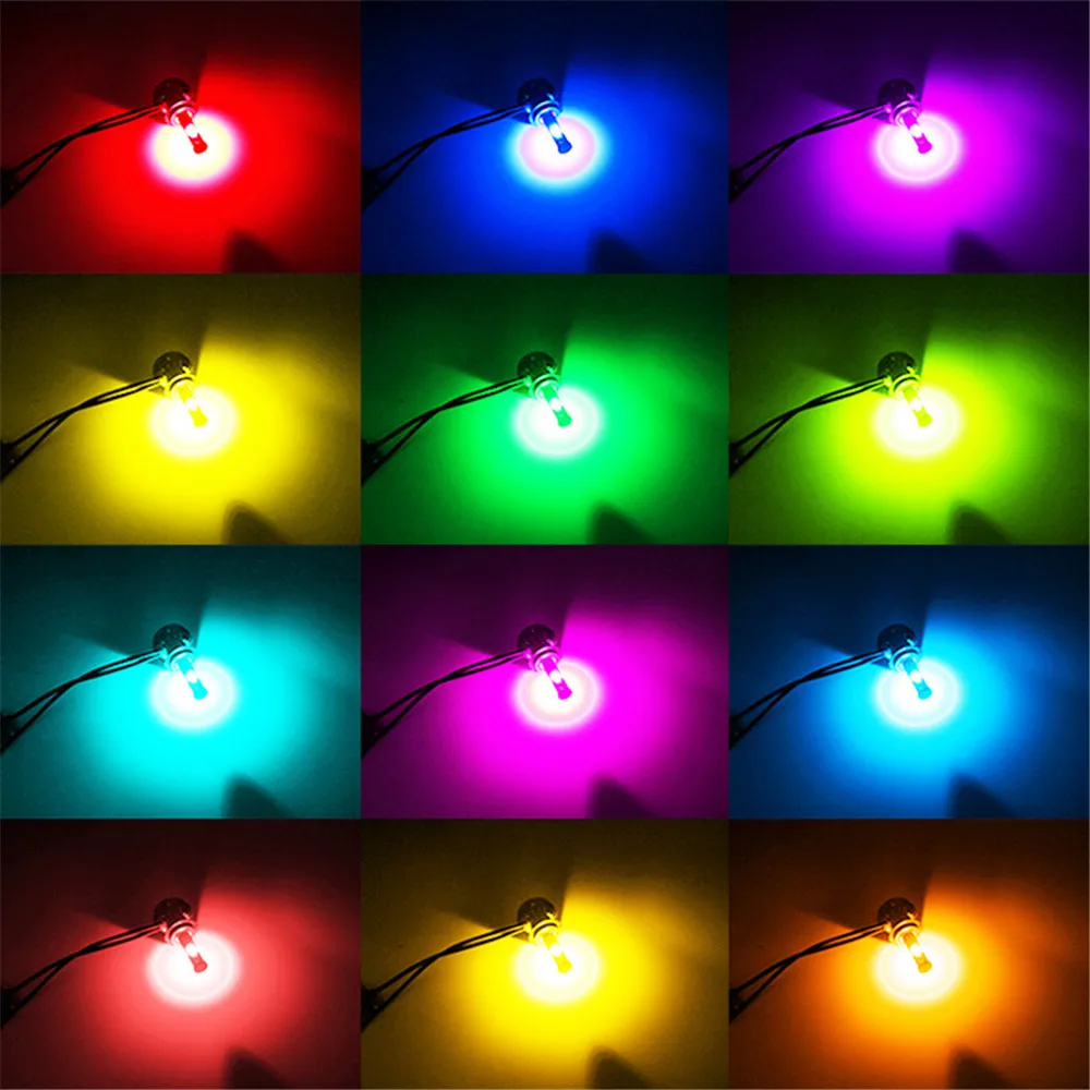  CARCTR 1 Pair LED Car Fog Lights H7 RGB Colorful APP Control H1 H3 H4 H11 9005 9006 9007 9012 9004  - 33027257992
