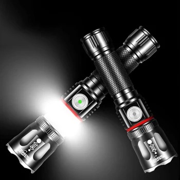 

1809COB Super Powerful LED Flashlight XM-L2 U3 Tactical Torch Lamp Ultra Bright Lantern USB Rechargeable Linterna Waterproof