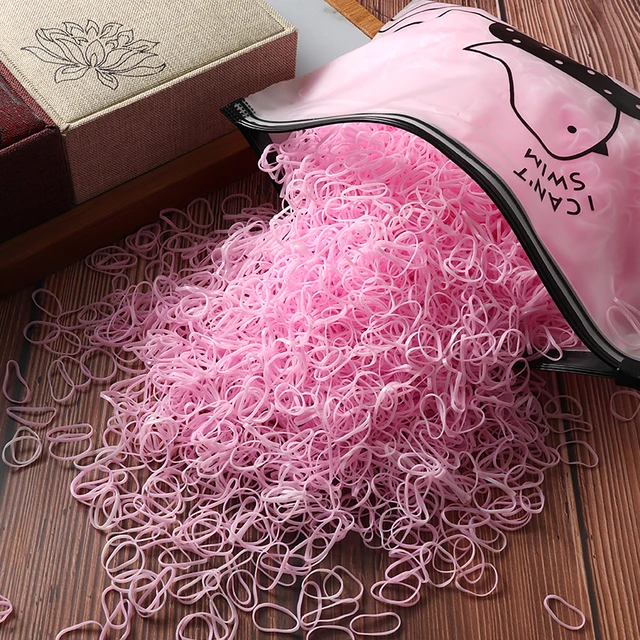2000pcs Girls Hair Bands Hair Accessories Nylon Rubber Band Elastic Headband Children Ponytail Gum Holder Bands Kids Ornaments Bird bag-16