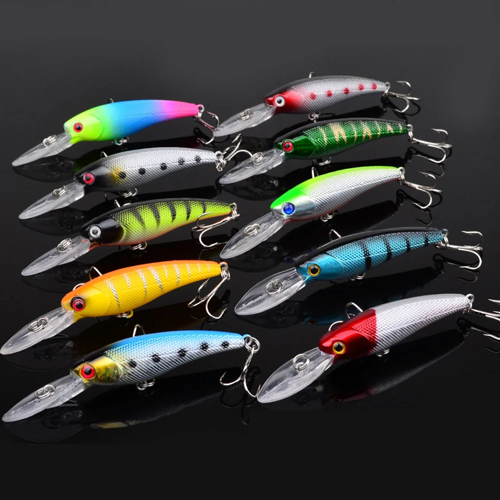 JACKFISH Minnow Смешанные 20 шт. рыболовные приманки набор искусственные жесткие реалистичные приманки воблер Карп рыболовные снасти Pesca