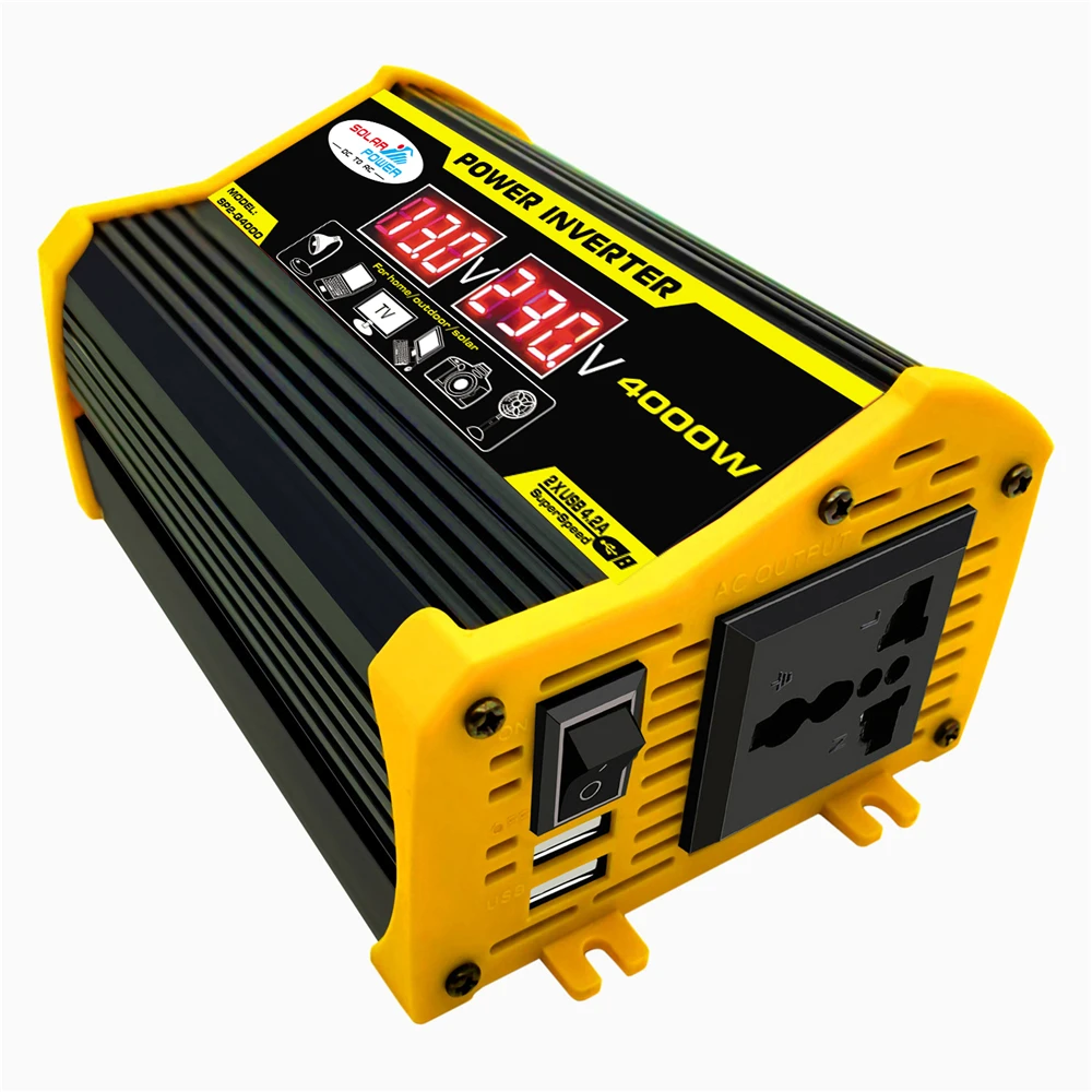 Автомобильный инвертор DC12V для AC220/110V 2USB модифицированный синусоидный инвентор