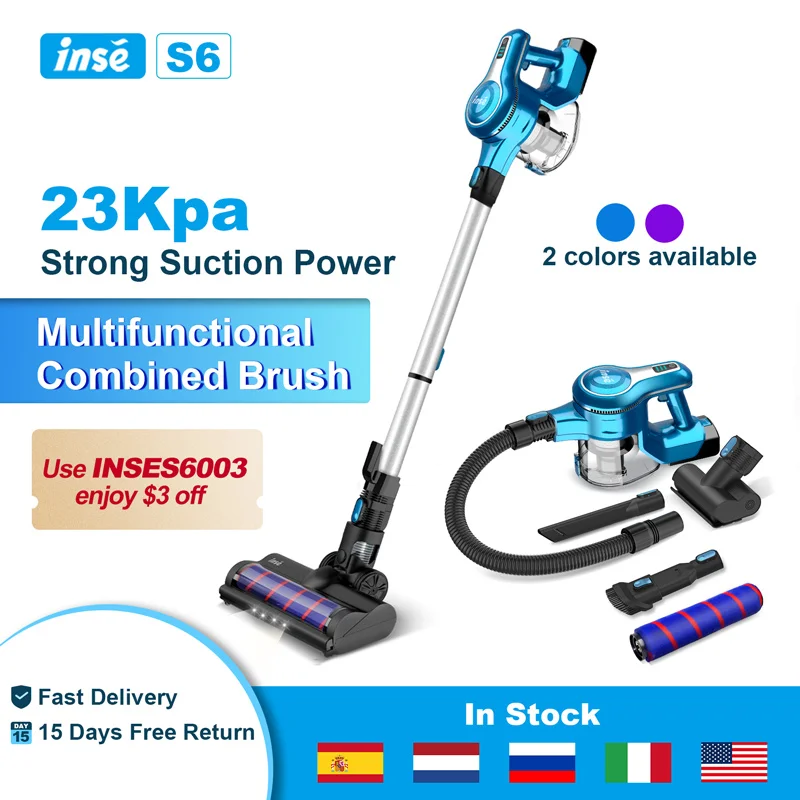 Vacuum Cleaner Wireless 23Kpa 250W Brushless Motor Cordless Vacuum