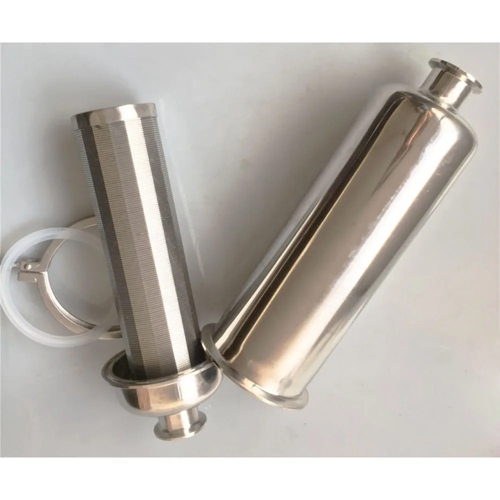 

Inline Filter Sanitary SUS304 Sintered Mesh Filter Element Pass-through Strainer fit Pipe OD 51/57/63mm Ferrule OD 64/77.5mm