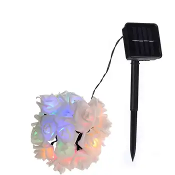

30 Leds 6M Rose Flower Solar Lamp Power Led String Fairy Lights Solar Garlands Garden Christmas Decor For Outdoor Color Light