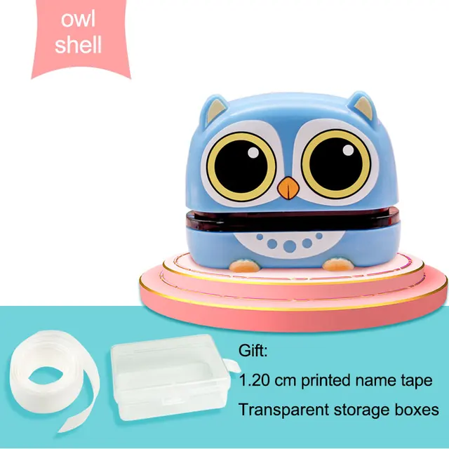 Children's Name Seal Custom Student's Name Stamp  Kindergarten Clothes Waterproof Name Sticker Will Not be Washed Off  Christmas owl