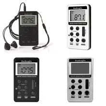 FM Mini Portable Digital Display Radio memory, automatic, manual USB Stereo 64-108MHz 500mA 3.7V Charging 6.5MW