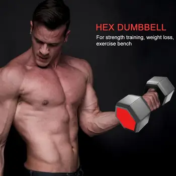

Dumbbells 1 Pair Of Hexagonal Dumbbells For Fitness Rubber-coated Bump Resistant Fitness Tool Metal Handle For Strength
