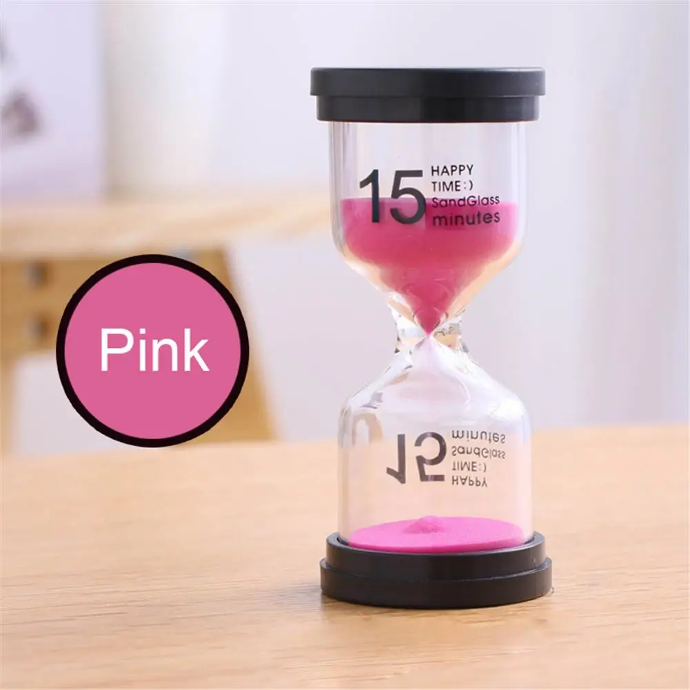 7 Colors Children Brush Teeth Hourglass Timer Home Ornament Desktop Sand Clock Timers 10 Minute/15 Minutes/30 Minutes