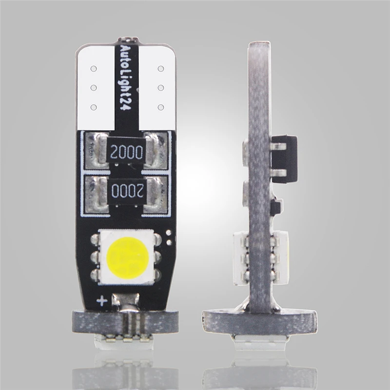 500 шт. автомобиль T10 W5W 194 светодиодный 5050 SMD 3 светодиодный Авто клиновидный для салона светильник Canbus карта багажник фонарь освещения номерного знака