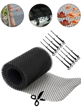 

With 10 Stakes Stakes Stops Leaves Anti Clogging Mesh Cover Balcony Gutter Guard Flexible Drain Reduce Overflow Cleaning Tool
