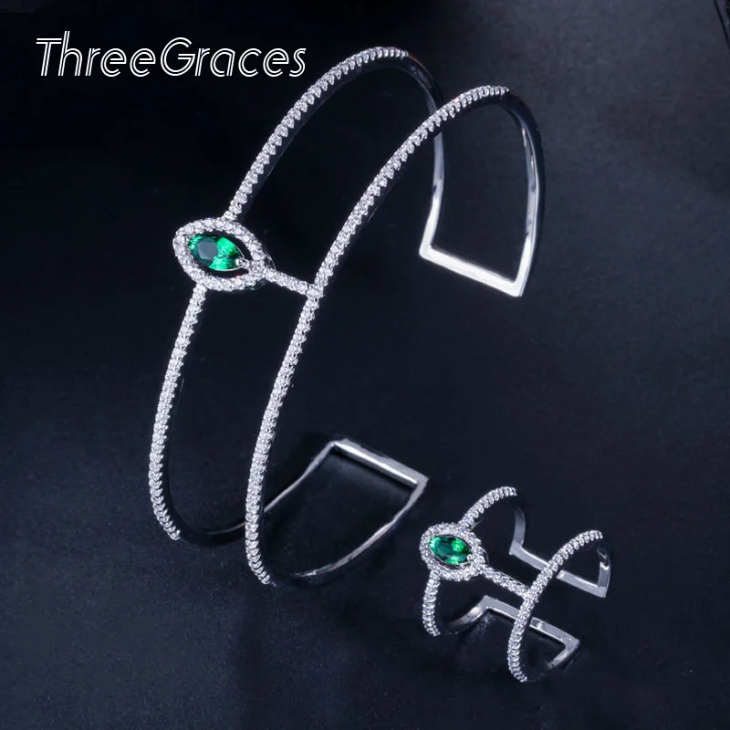 ThreeGraces уникальный трендовый женский костюм ювелирные изделия маркиза зеленый