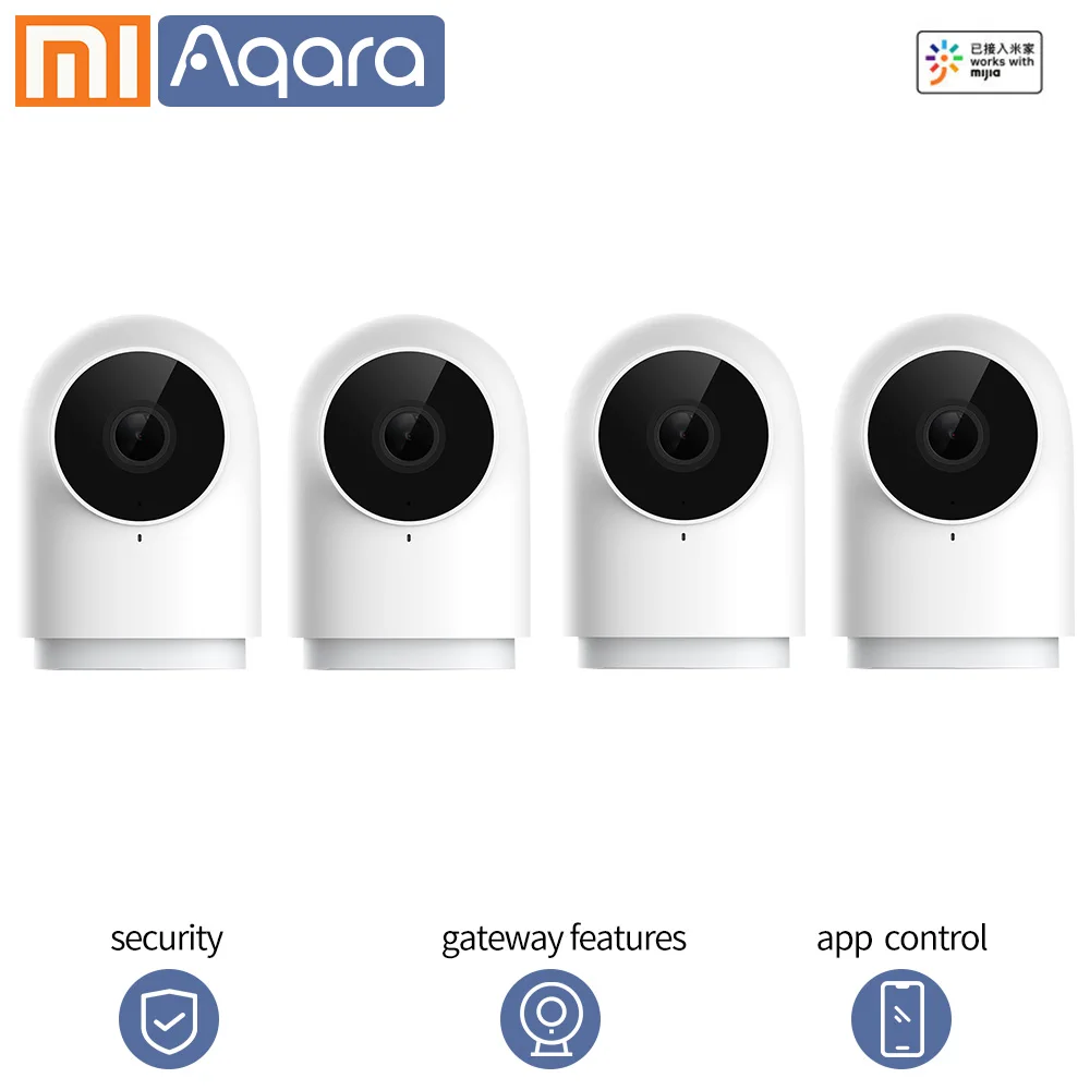 Xiaomi camera Aqara Smart camera G2 1080P 360 угол HD wifi инфракрасная веб-камера ночного видения Видеокамера детский монитор - Цвет: 4PCS