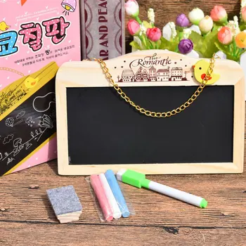 

Party Wooden Message Leave Magnetic Hanging Restaurant With Eraser Decorative Mini Writing Double Sided Coffee Shop Blackboard