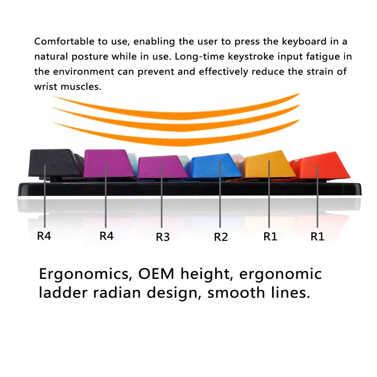 Gradient PBT Sublimation Keycaps Thermal Sublimation Process 108-key PBT Keycaps Keycaps Only
