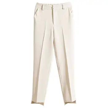 

Bella Philosophy 2020 Spring New High Waist Solid Women Trousers Crimping Straight-Cut Office Lady Loose Elastic Pants Female