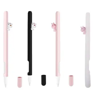 

Pencil Sleeve Cute Cat Silicone Protective Case Pouch Cap Holder Nib Cover For Pencil 2 Pencil accessory kit
