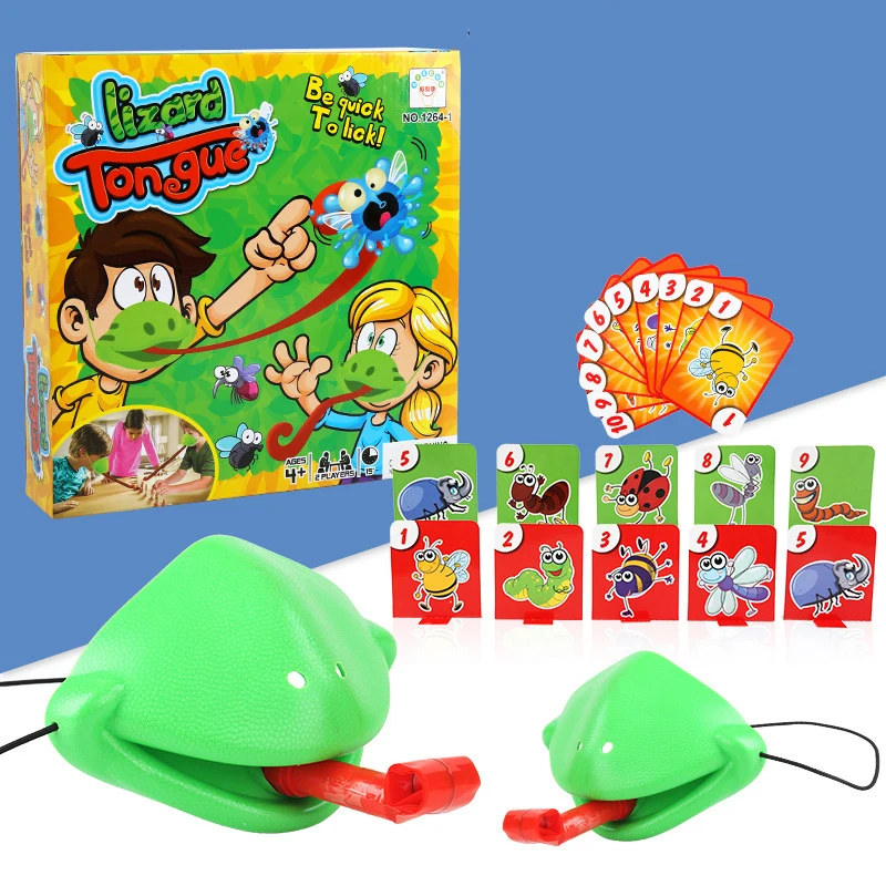 

Frog Mouth Take Card Tongue Be Quick To Lick Cards Toy Set Funny Board Game For Family Party Toy Chlidren'S Gift Party Game