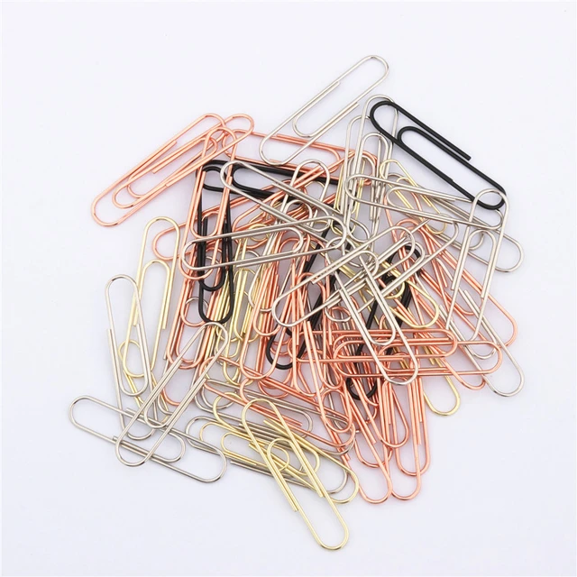 Paper Office Binding Supplies  Metal Office Binding Supplies - 100pcs/box  Gold Color - Aliexpress