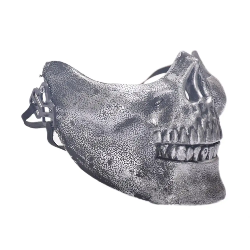 Silver Маскарадная маска на Хэллоуин, страшный череп, маска для лица, косплей маски для вечеринки, костюм, реквизит, Декор, страшные вечерние, праздничные украшения - Цвет: Silver