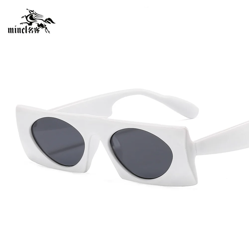 white gray Assic, черные, маленькие, Узкая оправа, солнцезащитные очки для женщин и мужчин, дизайнерские, Ретро стиль,, маленькие, прямоугольные, солнцезащитные очки FML - Цвет линз: white gray