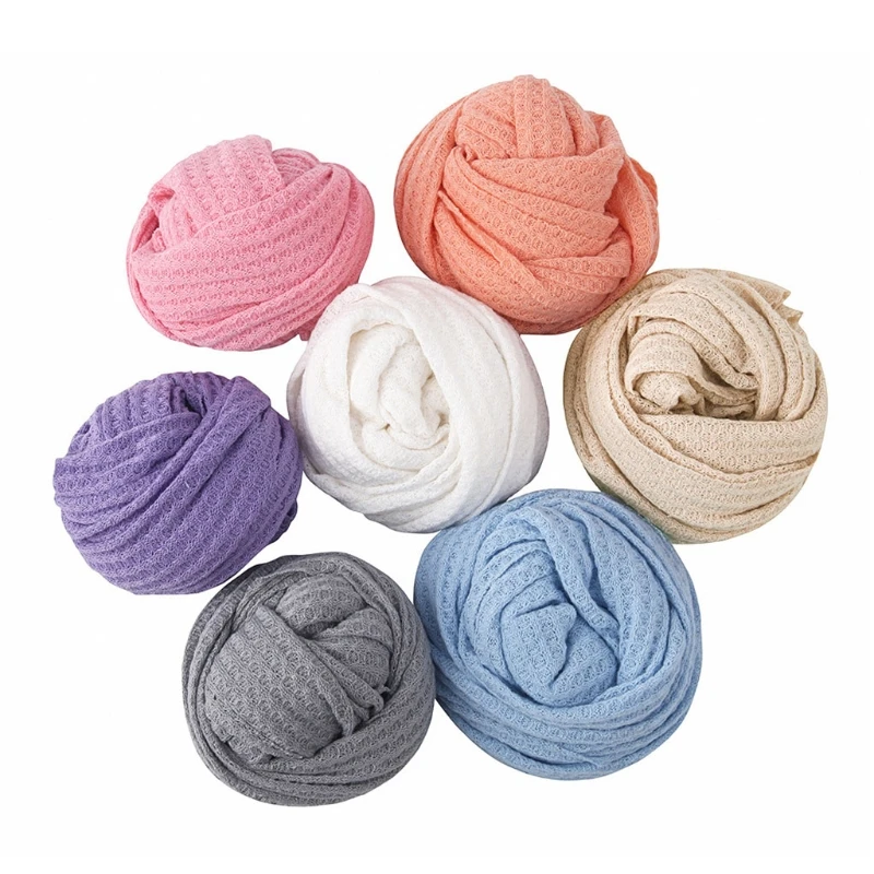 Newborn Baby Knitted Swaddle Wraps Receiving Blanket Infants Toddler Photography Props Photo Shooting Accessories 2