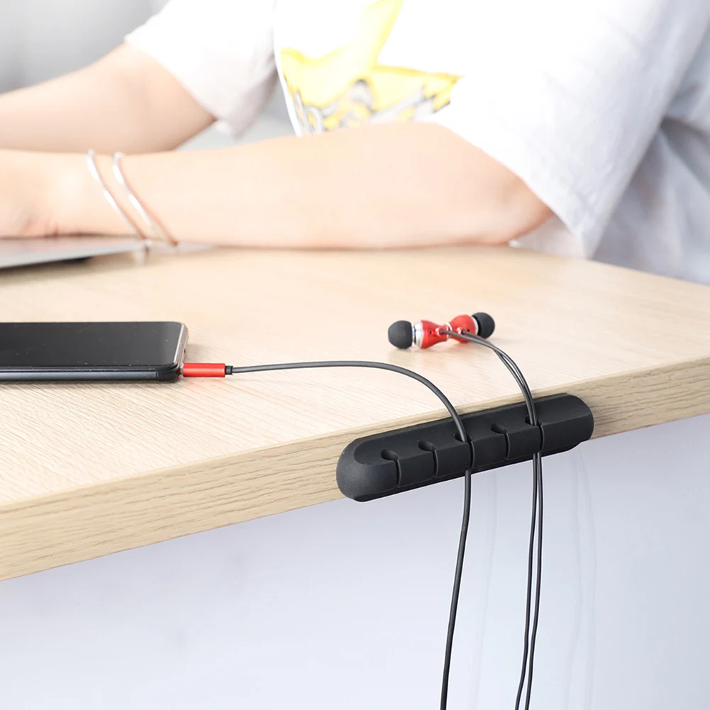 Органайзер для кабелей, силиконовый usb-кабель, устройство для сматывания, для рабочего стола, аккуратное управление, зажимы, настольные кабели, органайзер OD889
