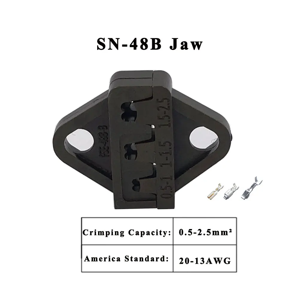 jaw Обжимной инструмент обжимные клещи 2,54/3,96/5557/2,8/4,8/6,3 на колесах/SV/ёмкость, UT/OT терминал наконечник щипцы провода ручной инструмент alicate crimpador sn-48b - Цвет: jaw
