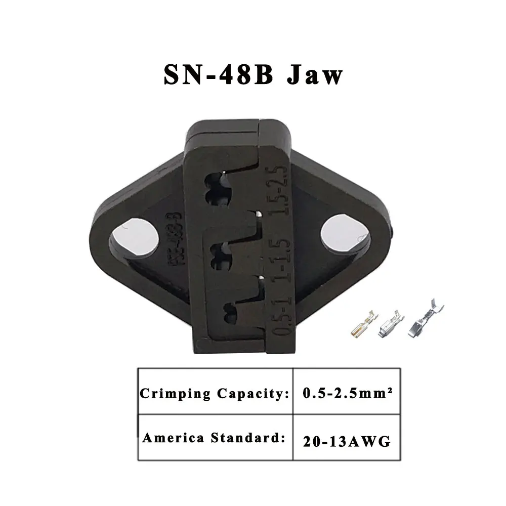 Обжимной инструмент обжимные клещи 2,54/3,96/5557/2,8/4,8/6,3 на колесах/SV/ёмкость, UT/OT терминал наконечник щипцы провода ручной инструмент alicate crimpador sn-48b - Цвет: jaw