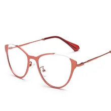 Ретро кошачий глаз очки Женские винтажные оптические очки против близорукости в оправе очки по рецепту прозрачные очки розовые очки Oculos