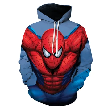 

2020 New Spring Autumn Fashion 3D Anime Hoodies Mens Women Spider man Coat For Jacket Spiderman Outerwear hoodies