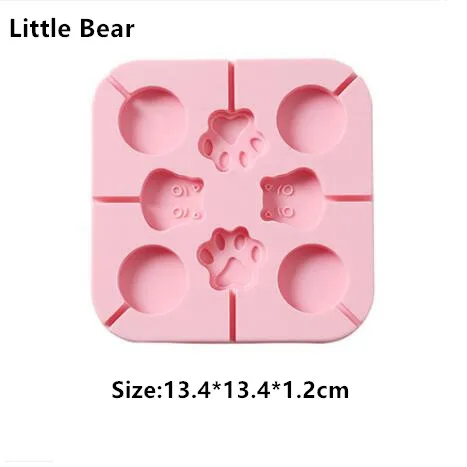 Little Bear Лев Слон леденец плесень шоколадные конфеты силиконовые формы для выпечки цветок животных формы украшения торта помадка инструменты для изготовления - Цвет: Little Bear