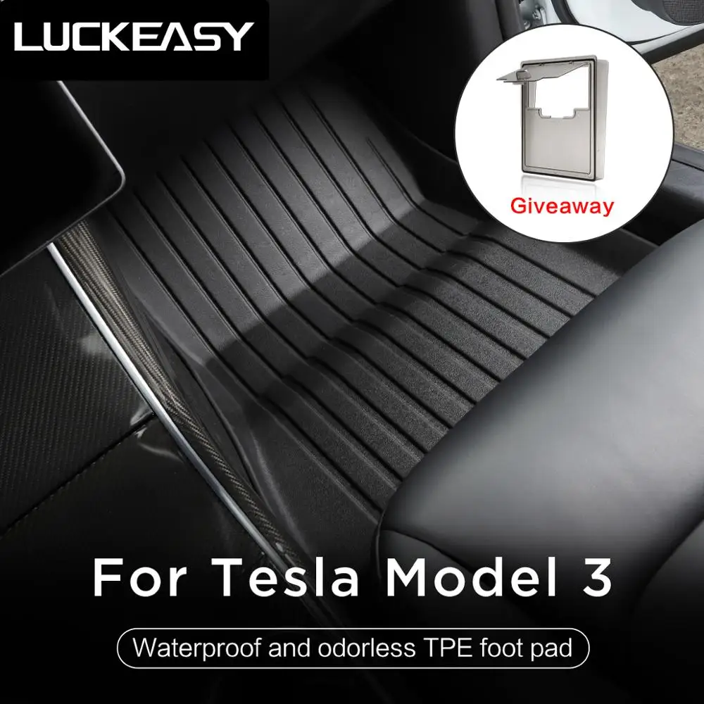 LUCKEASY TPE универсальные коврики для Tesla модель 3- всепогодные водонепроницаемые и носимые(модель пианино